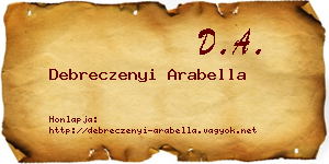 Debreczenyi Arabella névjegykártya